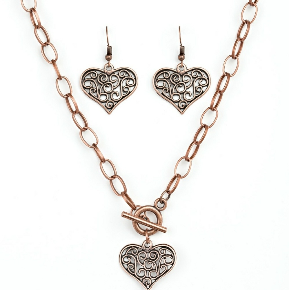 Paparazzi necklace with matching earrings